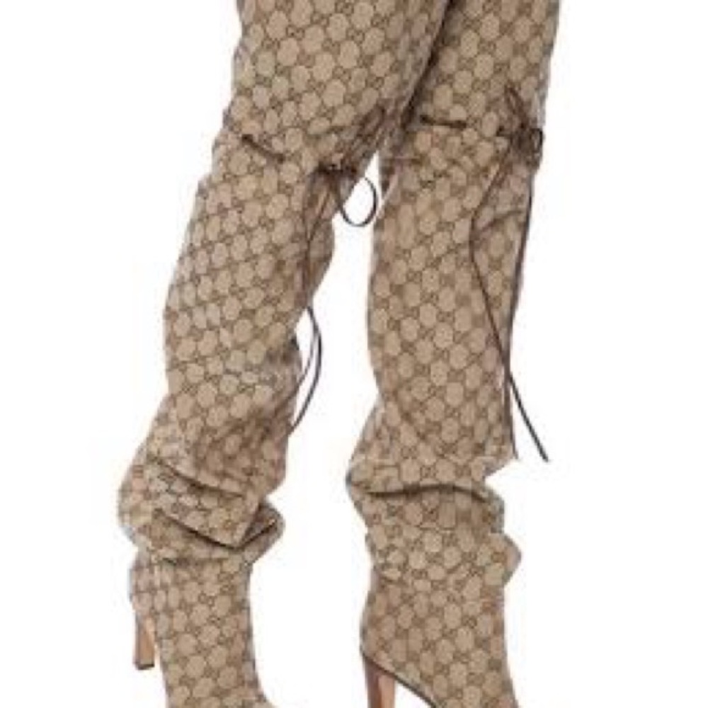 Gucci Tan Over the Knee Boots with Stiletto Heel